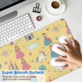 thumbnail image 4 of Long Mouse Pads for Desk,Yellow Princess Castle Unicorn Pattern Desk Mats on Top Of Desks, Desk Mouse Pad Extra Large with 3mm Non-Slip Base and Stitched Edge for Gaming,Office,Work,Home 31.5"x11.8", 4 of 6