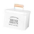 thumbnail image 3 of Luzkey Laundry Dryer Sheet Container Dustproof with Lid for Dorm Wash Room Bathroom White, 3 of 8