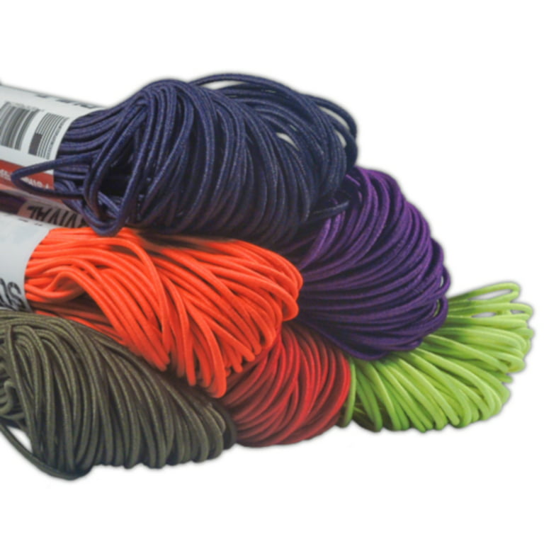 Paracord Planet 1/16 inch Elastic Bungee Nylon Shock Cord Crafting Stretch  String - Various Colors - 10, 25, 50, 100, and 1300 Foot Lengths Made in