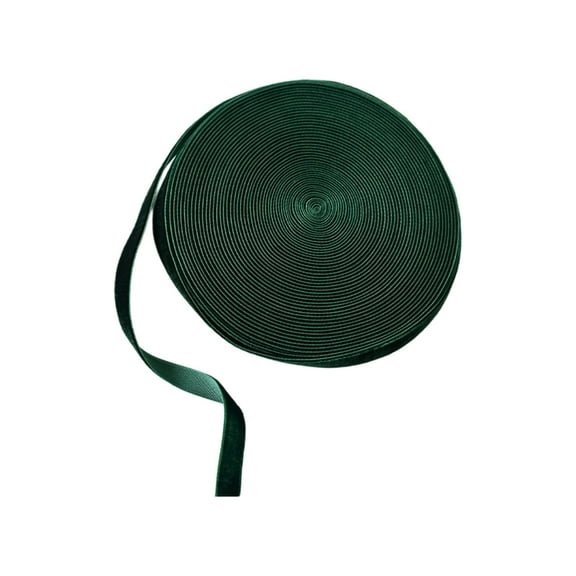 HomeDM Green Velvet Ribbon 10m/394" Christmas Velvet Ribbon for Gift Wrapping Christmas Tree Ornaments Wreath Bows Handmade Crafts Bow Garland Making Wedding Decor