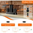 thumbnail image 2 of Waterfall Bathroom Sink Faucet 4 Inch Faucet 2 Handle Lead-Free Oil Rubbed Bronze, Bathroom Faucets with Pop Up Drain, 2 or 3 Holes Bathrooms Basin Lavatory Mixer Tap with Deck Mount Plate, 2 of 8