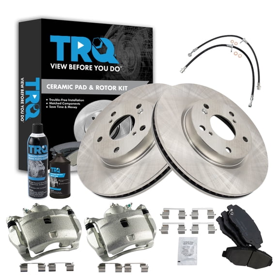 TRQ Front Brake Pad & Rotor Kit Ceramic Fits 2016-2021 Honda Civic