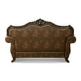 thumbnail image 4 of Furniture of America Innes Faux Leather Tufted Loveseat in Dark Cherry and Brown, 4 of 12