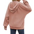 thumbnail image 6 of Wevis Women's Full Zip Hooded Jacket Long Sleeve Loose Casual Outerwear With Pockets, 6 of 6
