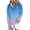 Light Blue Sweatshirts, variant on Jsaierl Women's Trendy Ombre Color Half Button Hoodies Sweatshirts with Drawstring Front Kangaroo Pocket Comfortable Casual Tops S-2XL