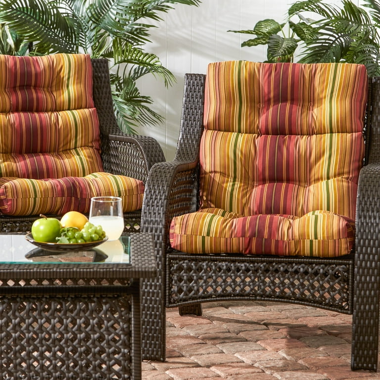 Greendale Home Fashions 44x22 in. Rust Outdoor Patio Furniture High Back Chair Cushion Set of 2 Walmart