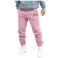 thumbnail image 1 of Zszcpp Work Pants Men Letter Print Solid Pockrt Daily Life Sports Long Running Cool Lounge Trousers Casual Trouser, 1 of 4