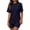 CL44_Dark Blue, variant on Lumtrix Women 2 Piece Lounge Set 2026 Summer Casual Oversized Short Sleeve Shirts Shorts Matching Airport Travel Outfit Clothes Army Green 2XL