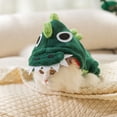 thumbnail image 2 of Traje de transformación de dinosaurio lindo gato cálido de franela de otoño e invierno Cachorro Gato ropa divertida para gato de cuatro patas, 2 of 6
