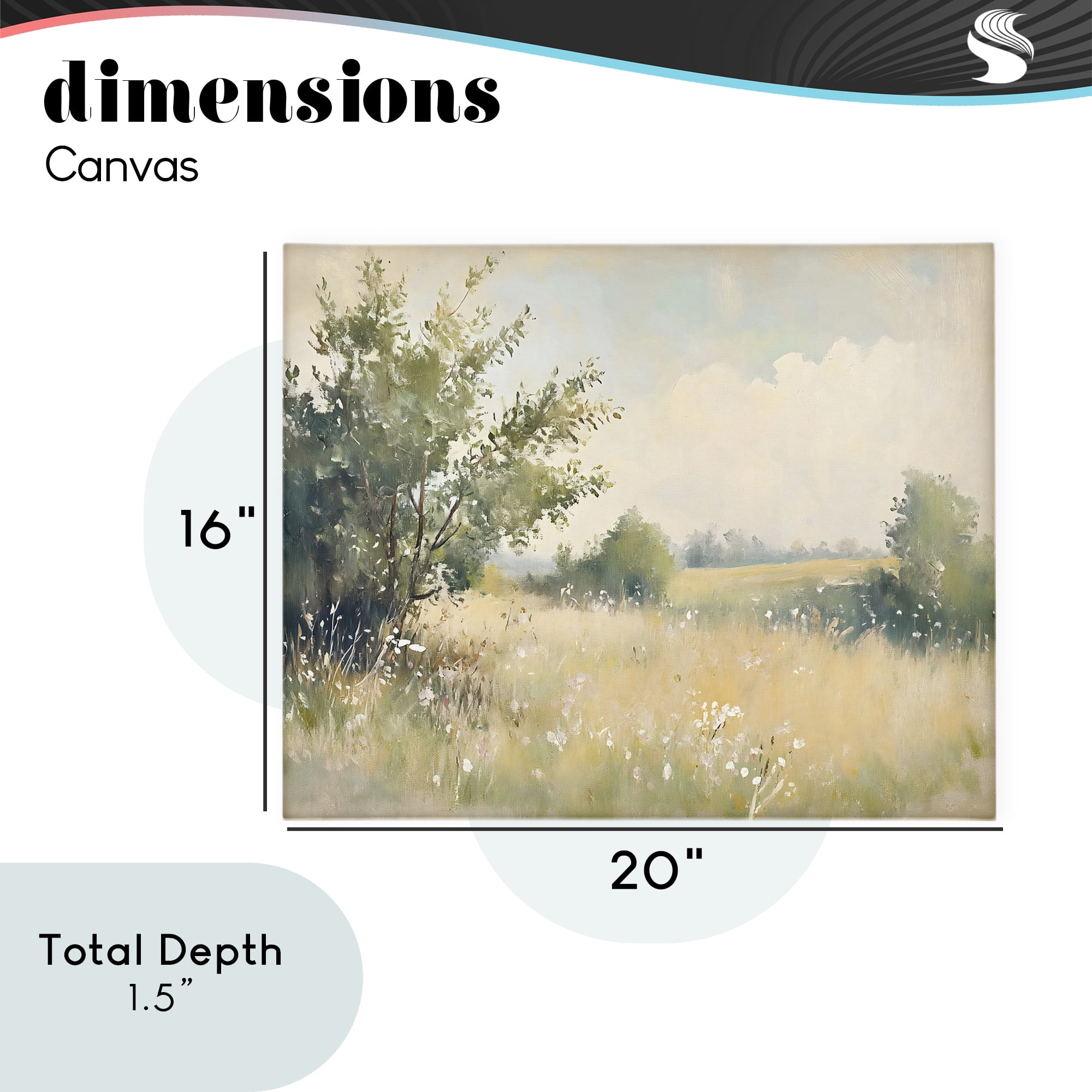 Stupell Industries Summer Meadow in Soft Light Canvas Wall Art, design by Creative Studio