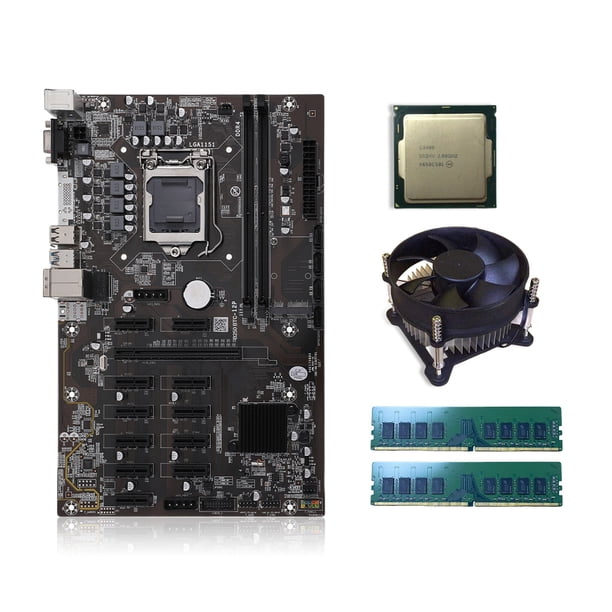 Seitruly Placa base de computadora de velocidad rápida DDR4 LGA1151 placa de minería 4 pines 24 pines puerto de alimentación piezas de actualización Kits de mantenimiento de impresoras No.08