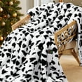 thumbnail image 3 of PMONPA Cow Heated Electric Blanket for Adult, Flannel & Sherpa Heating Blanket with 10 Heat Levels, 1/2/4/8 Hours Auto-Off, 51"x 61", Cow Print Black, 3 of 10