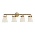 thumbnail image 3 of Kaden 4-Light Bathroom Vanity Light in Warm Brass, 3 of 5