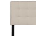 thumbnail image 6 of Emma + Oliver Quilted Tufted Upholstered King Size Headboard in Beige Fabric, 6 of 9