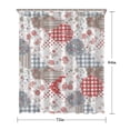 thumbnail image 5 of Pioneer Flower Floral Print Pattern Shower Curtain 72"x84", Bathroom Decorative Shower Curtain Set with 12 Hooks, Waterproof Washable, 5 of 6