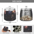 thumbnail image 2 of Yayeee Ashtray with Lid for Cigarette Smokeless Stainless Steel Home Ash Holder, Black Watercolor Space, 2 of 7