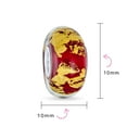 thumbnail image 3 of Bling Jewelry Womens Murano Glass Charm Bead Red Green Purple Blue Gold Foil for European Bracelet, 3 of 3
