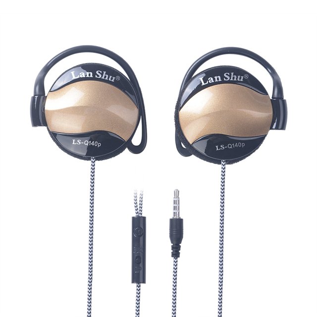 Daono Q140P Earphone For Phone Bass Headset With Micphone Stereo Ear-Hook Headphones For Computer PC Samsung Sony
