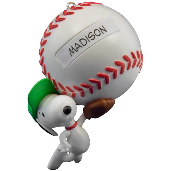 Slugger Snoopy Baseball Hallmark Keepsake Christmas Ornament 2016