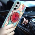 thumbnail image 4 of For Samsung A16 5G Metal Diamond CD Pattern Design Matte Finished Hybrid with Rotational Ring [Car Mount Friendly] Case - Cats, 4 of 4