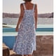 thumbnail image 5 of Vestido de tirantes, vestido informal de verano, vestido estampado con tirantes, vestido largo informal para mujer, rendimiento comprobado, 5 of 7