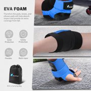 QUANFENG QF Knee Pads Elbow Pads and Wrist Guards 6 Pieces Cycling Skateboarding Protective Gear Set for Kids, Tween (Blue)