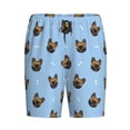 thumbnail image 4 of Naloa french Bulldog Face Men's Short Pajama Pants, Lounge Comfort Shorts with Elasticized Waistband and Side Pockets - 3X-Large, 4 of 9