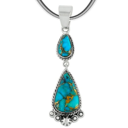 Matrix Turquoise Jewelry Necklace for Women Sterling Silver 925 | Turquoise Network | P3061-C84-SST20
