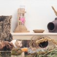 thumbnail image 5 of Hamster Wooden Drinking Bottle Holder Height Adjustable Pet Feeder (Pink), 5 of 5