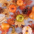 thumbnail image 4 of 50pcs Mini Artificial Pumpkins Acorns s Fall Leaves for Halloween Decor, 4 of 8