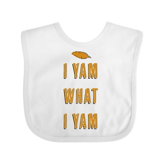 Inktastic Thanksgiving I Yam What I Yam Funny Boys or Girls Baby Bib
