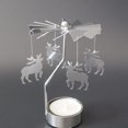thumbnail image 5 of 2 piezas de candelabro de té de ángel giratorio plateado, candelabro giratorio para fiesta de bodas, candelabro romántico, decoración navideña, 5 of 5