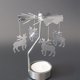 thumbnail image 5 of 2 piezas de candelabro de té de ángel giratorio plateado, candelabro giratorio para fiesta de bodas, candelabro romántico, decoración navideña, 5 of 5