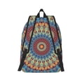 thumbnail image 6 of Rocae Round Mandala for Durable Canvas Backpack Leisure Large Bag Travel Rucksack Multi-function Backpack Small, 6 of 8