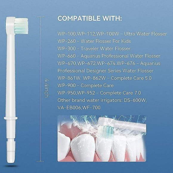 6pcs/set Replacement Tips For Waterpik Water Flosser Classic Tips Waterpik' Replacement Parts And Other Oral IrrigatorsA