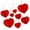 Red, variant on 8Pcs Valentine's Day Heart Shaped Decoration Foldable Paper Love Heart Ornament for Wedding Anniversary Birthday