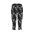 thumbnail image 5 of Jjayotai Womens Pants, Yoga Pants Women, Women's High Waist Yoga Pants, Summer Trousers, Floral Printed Slim Capris Pants, Leggings for Women Black^ S, 5 of 5