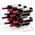 thumbnail image 1 of Mango Steam Elegant 10 Bottle Wine Rack Versatile Countertop & Fridge Storage, Rose Gold, 1 of 8