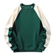 thumbnail image 1 of Chandail en Molleton à Manches Longues Décontracté à Fermeture Éclair pour Hommes Vert G, 1 of 3