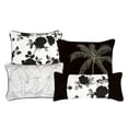 thumbnail image 3 of ESCA 7-Piece Kona Floral Black and White Comforter Set Queen Size, 3 of 5