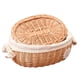 thumbnail image 1 of Wicker Rattan Storage Basket with Lid Room Decor Toy Debris Finishing Storage Tool Storage Basket S, 1 of 5