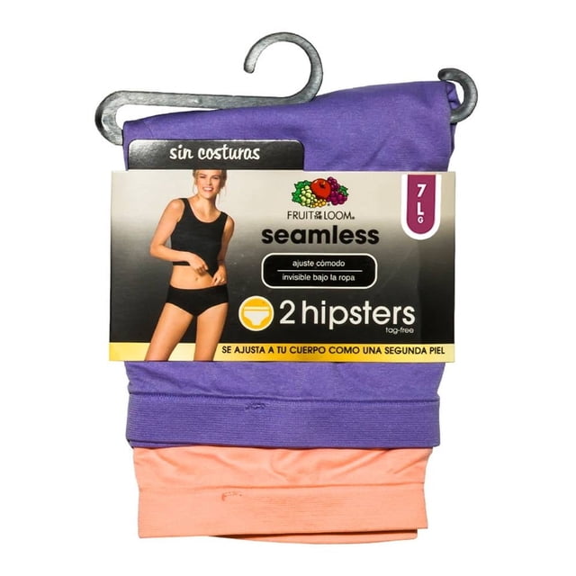 Pantaleta Fruit Of The Loom para Mujer, Hipster y 2 Piezas Multicolor Talla 7