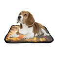 thumbnail image 2 of ABPHQTO Happy Thanksgiving Day Pumpkins Corncob Candles Autumn Leaves Garland Pet Dog Cat Bed Pee Pads Mat Cushion Potty Dogsblankets Crate Bed Kennel 14x18 inch, 2 of 4