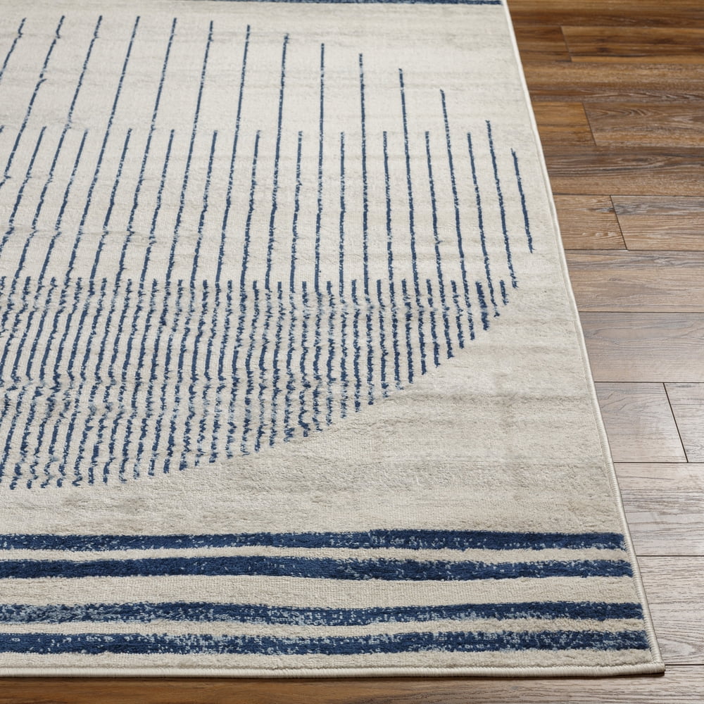 Livabliss Area Rugs for Living Room, 7ft Round Floransa Modern Cream Round Rug, Bedroom Dining Room Home Decor Stain Resistant Carpet (6'7" x 6'7")