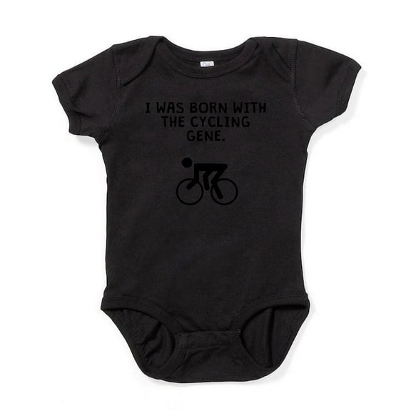 CafePress - Born With The Cycling Gene Body Suit - Cute Infant Bodysuit Baby Romper - Size Newborn - 24 Months