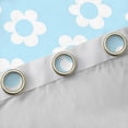thumbnail image 4 of Homewish Cute Cartoon Floral Curtains Pack of 2 (42x84 Each),Abstract Daisy Blossom Curtains Blackout,Blue White Bedroom Curtains For Kids,Super Cozy Room Decor, 4 of 6