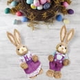 thumbnail image 4 of veasfak 1 paar Standing Straw Easter Rabbit Ornament Crafts Animal Photo Props Art Bunny C, 4 of 8