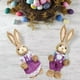 thumbnail image 4 of 2 piezas de decoración de conejo con ropa, esculturas de conejo para fiesta temática. C, 4 of 8