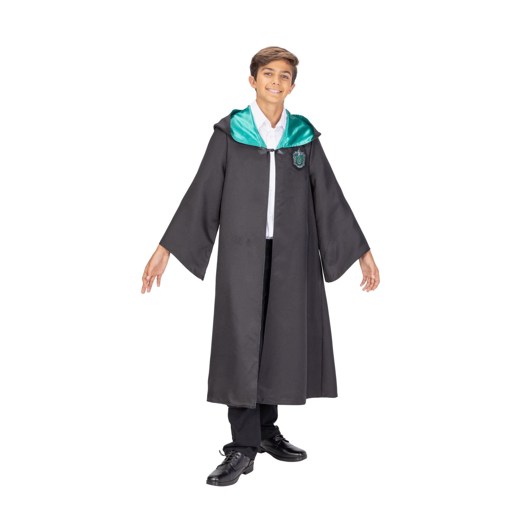 Harry Potter Boys or Girls Premium Hogwarts Slytherin Cosplay Robe, Size L/XL