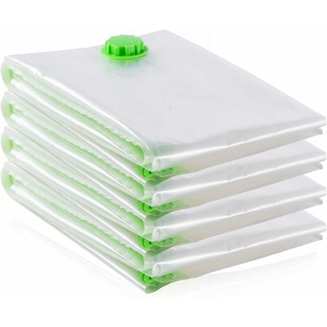 Electric Pump Set Vacuum Storage Bags, 4Pcs Extra-large Compression Bags for Bedding, Travel Packing Organizer, Space-saving Reusable Bags for Home Closet